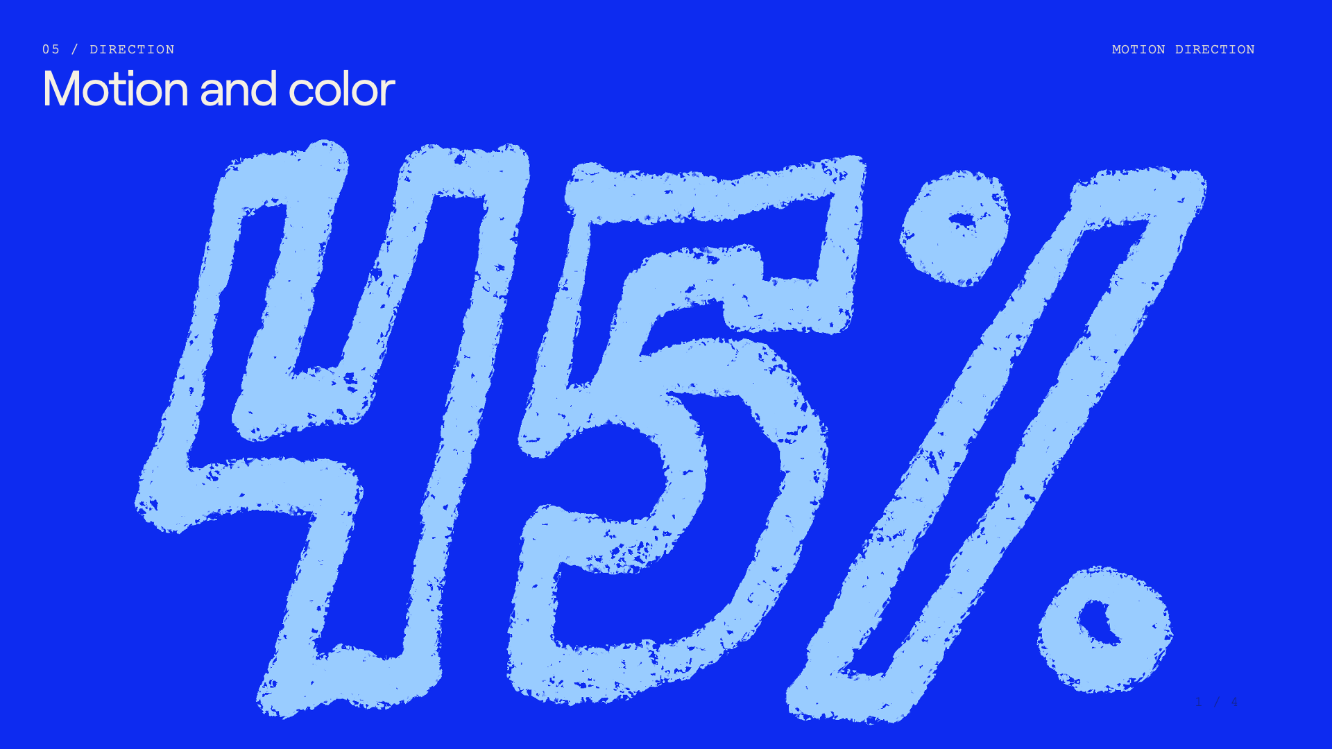 Slide 11. Example numeral motion and color