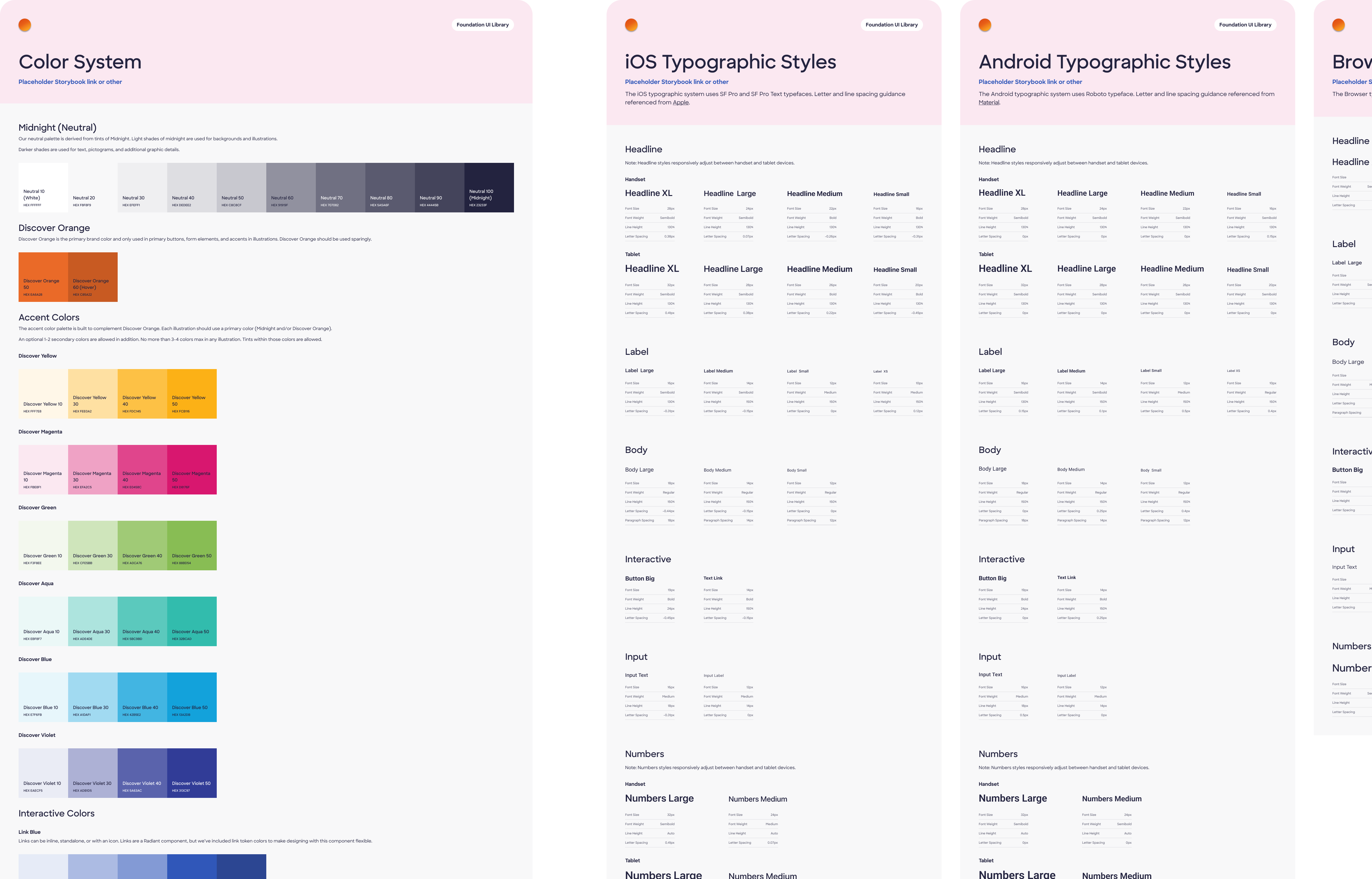 Image of styles library in figma